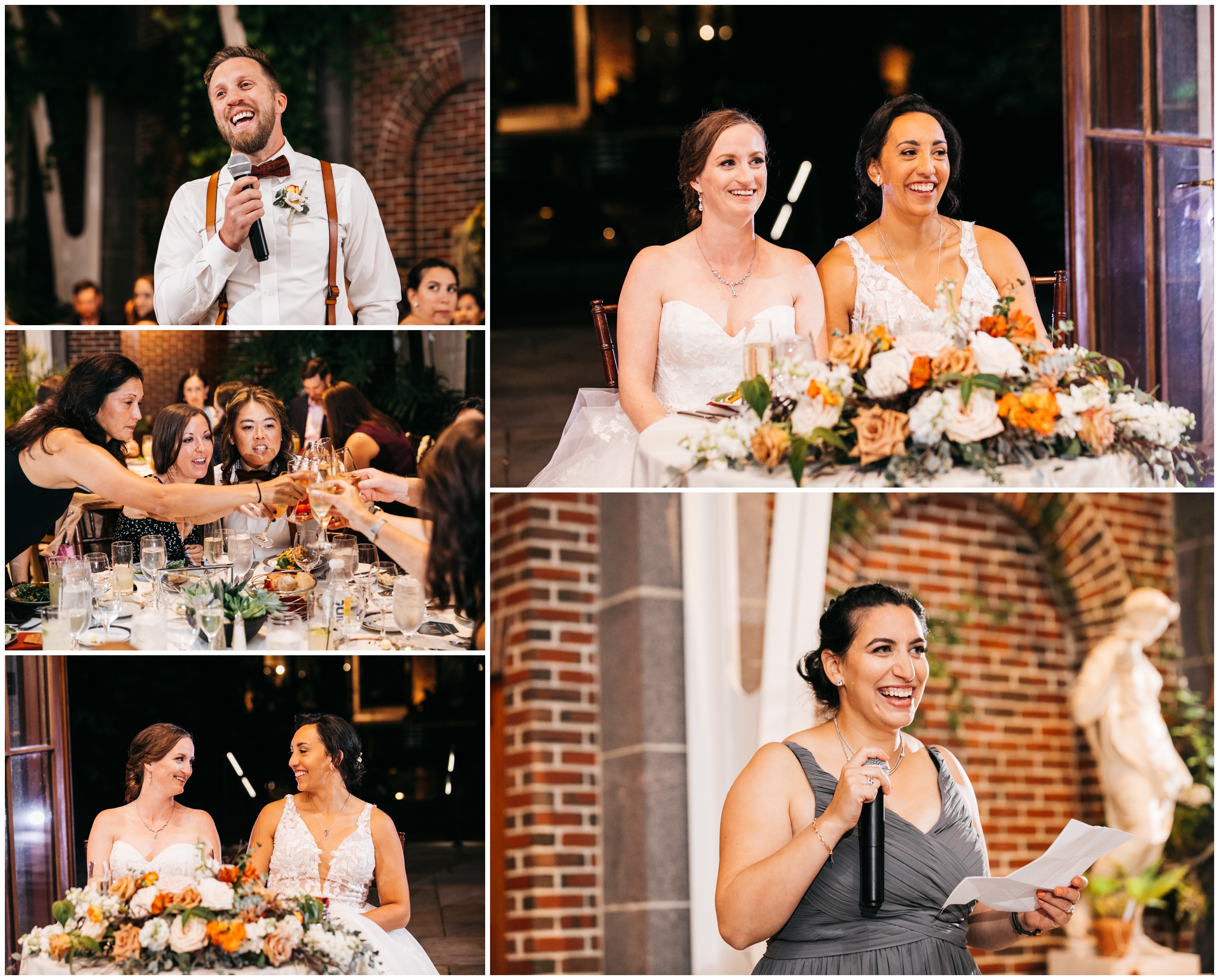 Wedding reception at New England Botanic Garden at Tower Hill conservatory in Massachusetts